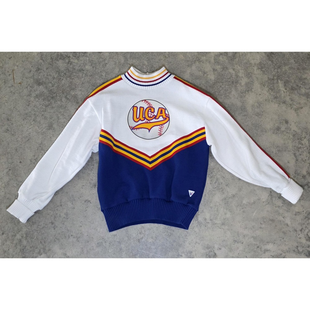 Vintage Varsity Spirit Fashion UCA‎ Sweater, Baseball Patch Sizs. 40 1980's T8